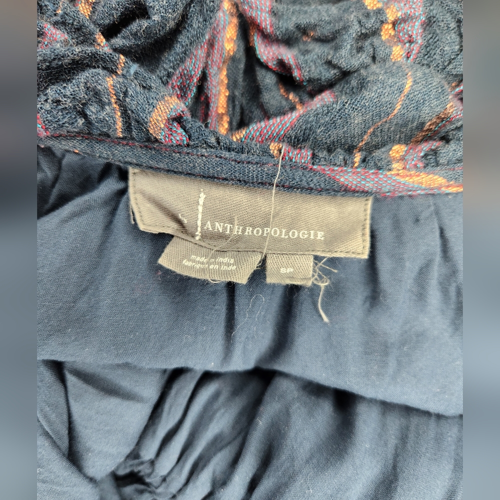 Anthropologie‎ Midnight Ruffled Midi Dress Size SP - Picture 11 of 12